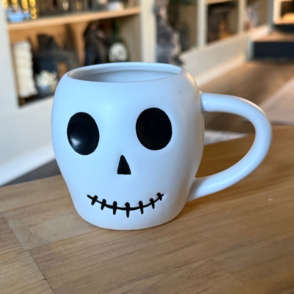 BOGO Hyde and eek Skeleton Face White Mug from target halloween 2023